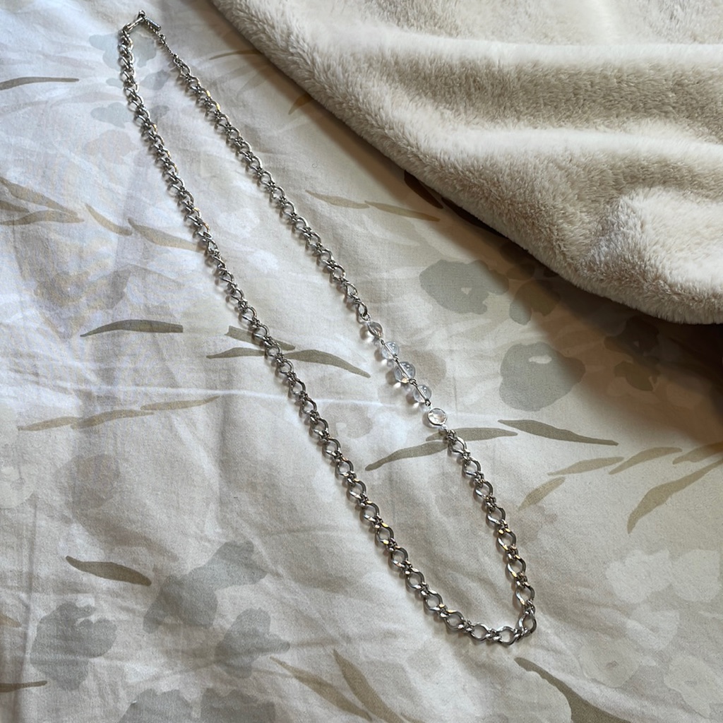 Kenneth Cole Reaction Silver Chain Link Necklace. Approx 38” Long.